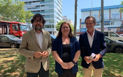 Font, Molina i Matas aquest matí a la Gran Via | Mireia Sans 